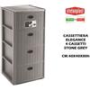 STEFANPLAST Cassettiera Multiuso 4 Cassetti 40x40x80 cm Grey - SF30418 Elegance STEFANPLAST