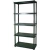 Pas Scaffale Plastica 5 Ripiani in Resina per Esterno 90x40x188 h Nero Pas URANO 50