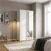 Terraneo Armadio Guardaroba 2 ante scorrevoli 90x45x194 cm Bianco Terraneo Terraneo