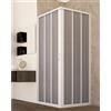 FORTE Box Doccia Cabina Doccia Angolare soffietto Acrilico 75x90x185cm Forte BZ101001
