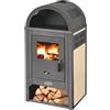 Blist Stufa a Legna in Acciaio e Ghisa 8kW con Cassetto Portacenere Beige Vienna Blist