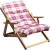 DecHome Cuscino Poltrona Relax in Cotone e Legno cm 56x16x110 h Rosso Cosma