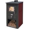 Mille Stufa a Legna in Acciaio 10,7 kW 262 m3 510x450x940 mm Bordeaux Pallade Mille