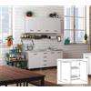 AZUR LINE Pensile Cucina Scolapiatti Mobile 2 Ante 80x30x72h cm Bianco BFC80KIT AZUR LINE