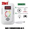 Scimagic-RC Rilevatore monossido di carbonio e Gas Gpl Metano 2in1 Allarme Case B&B EN50291