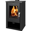Verso Stufa a Legna Camino con Combustibile Solido EEK A+ Verso Theia 9.0 kW nera