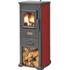 Blist Stufa a Legna in Acciaio e Ghisa 5.3 kW 120 m3 Rosso 4715 Berna Lux Blist
