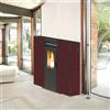 King Stufa a pellet King Slim 10 canalizzata 9,7kW bordeaux per 225m³ con telecomando