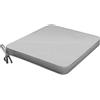 DecHome Cuscino Real Seduta Large in Poliestere cm 50x45 Grigio CU805704 Magazzini Cosma