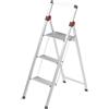 Gierre Sgabello Scala in Alluminio 3 Gradini Larghi 104h cm MINI-SLIMSTEP BS301 GIERRE