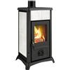 Nordica La Nordica Extraflame stufa a legna Gemma in maiolica bianco 6 kw per 172 m³