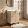 Savini Mobile Bagno con Lavabo 60 x50 cm Bianco/Quercia Savini
