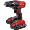 Einhell trapano avvitatore a batteria TC-CD 18v con 2 batterie a litio