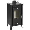 MG Stufa a legna 8,5 Kw MG 100 Porta con Vetro + Cassetto x Cenere L33xP38,5xH74 cm