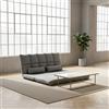 DecHome Divano Letto 2 Posti Moderno Tessuto Scamosciato 130x73x60 Grigio Chiaro DecHome