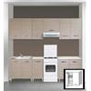 AZUR LINE Pensile Cucina Scolapiatti Mobile 2 Ante 80x30x72h cm Larice LGC80KIT AZUR LINE