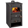 Prity Stufa a Legna Prity K22 CP W10 6.2 + 7.1 kW con Caldaia e Piastra in Ghisa
