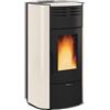 La Nordica Extraflame termostufa a pellet raffaella idro h18 in acciaio avorio
