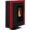 La Nordica Extraflame stufa pellet canalizzata Souvenir Steel Evo Bordeaux 10kw