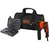 Black & Decker Trapano percussione 710 W 13 mm softbag + accessori Black & Decker BEH710SA32-QS