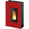 Pegaso Madison 5 stufa a pellet ad aria 5,2 kW rivestita metallo rosso per 125m³