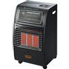 Vinco Stufa a Gas Ventilata con Bombola GPL + Elettrico Infrarossi 4.2 kW Nero VINCO