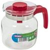 Pyrex Caraffa Bricco Alto 1 Litro colore Trasparente e Rosso 711A200 5646 Pyrex