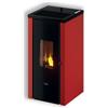 Pegaso Vera 7 stufa a pellet ad aria 7 kW acciaio verniciato rosso per 138 m³