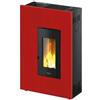 Pegaso Stufa a Pellet Slim Ventilata 5.2 kW 12 kg Rosso 7020034 Madison 5 Pegaso