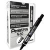Pentel N 60 Marcatore permanente Nero Punta smussata 12 pezzi Pentel N60-A