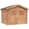 BricoShop24 Casetta in Legno Impregnata 2.6x2 19 mm Box per Attrezzi