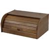 Meeting Portapane in legno noce scuro rustico con serrandina porta pane da cucina