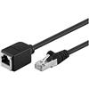Goobay 73386 CAT 5e Prolunga, F/UTP, Nero, 0.5m Lunghezza