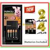 Duracell Caricabatterie per Pile Ricaricabili DURACELL CEF14 +4 AA STILO +2 AAA MINISTILO