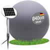 8 seasons Lampada a sfera solare di design, 40 cm, luce bianca calda, sensore crepuscolare, resistente alle intemperie, lampada solare per esterni (giardino, terrazza, balcone), robusta e durevole