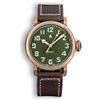 Sugess Pilot S408 Automatico Bronzo Pelle Marrone Verde Zaffiro Orologio Uomo