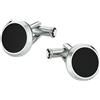 Montblanc Meisterstück Gemelli Polsini 112896 Acciaio uomo cufflink neri nuovi