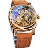 Does not apply Fancy Orologi per Gli Uomini, Quadrati Retro Orologio Meccanico Self-Wind Intagl