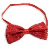Dress Up America Papillon con Paillettes Rosse per Uomo e Bambino - Cravatta a Farfalla Rossa Regolabile per Costumi, Natale e Feste - Taglia Unica
