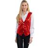 Dress Up America Gilet Rosso Con Paillettes Per Adulto - Gilet Da Ballo Lucido Per Adulti - Costume Da Festa Per Uomo