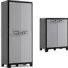 Does not apply Armadio Portascope Titan, 8 Ripiani Pieghevoli, Grigio, 80X44X182 H Cm & Armadio