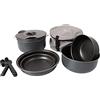 Bo-Camp Campeggio Set di 7 pentole Nero 1,1/2,5/4,4 l