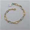 BRACCIALE DA DONNA A MAGLIA IN ORO GIALLO E BIANCO 18KT 3,6 GR. (7907)