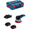 Bosch Powertools Levigatrice Roto-orbitale BOSCH GEX 18V-125 (2 x 5,0 Ah + GAL18V-40 + L-Boxx 136