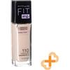 Maybelline New York MAYBELLINE FIT ME Fondotinta Trucco in Porcellana Liquido 110 SPF 18 30ml Liscio
