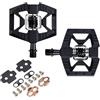 CRANK BROTHERS PEDALI CRANK BROTHERS DOUBLE SHOT 1 NERO IBRIDO FLAT/ SGANCIO RAPIDO + TACCHETTE