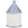 PuntoCasaStore® Candela soia giostrina porcellana celeste 8x8xh.12 cm bomboniera segnaposto nasc