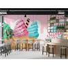 Decorazione artistica Jess Carta da parati 3D gelato caramelle increspata autoadesiva rimovibile 2632