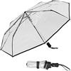 Susino Parapluie pliant - automatique transparent avec bordure noire Ombrello pieghevole, 29 cm, Trasparente (Transparent)