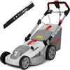 IKRA tosaerba elettrico IERM 2043 T, 2000W, altezza di taglio 30-75mm, larghezza di taglio 43cm, inclusa lama di ricambio & kit mulching